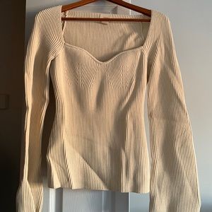 H&M sweater with sweetheart neckline